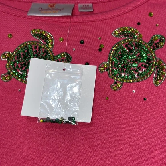 Quacker Factory 3/4 Sleeve Shirt with Turtle🐢🐢🐢 - Picture 9 of 16